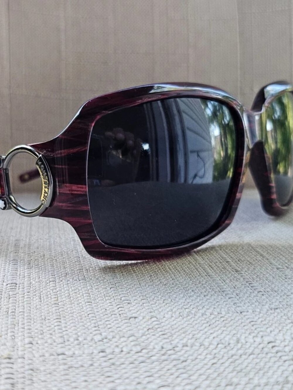 MONTBLANC Women Sunglasses Bordeaux Jaquard MB Eyewear 171 Made in Italy